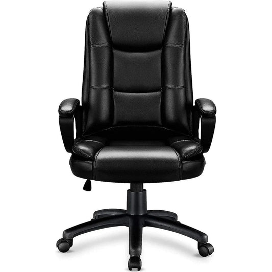 High-Back Ergonomic Leather Executive Office Chair, 400 lb Capacity