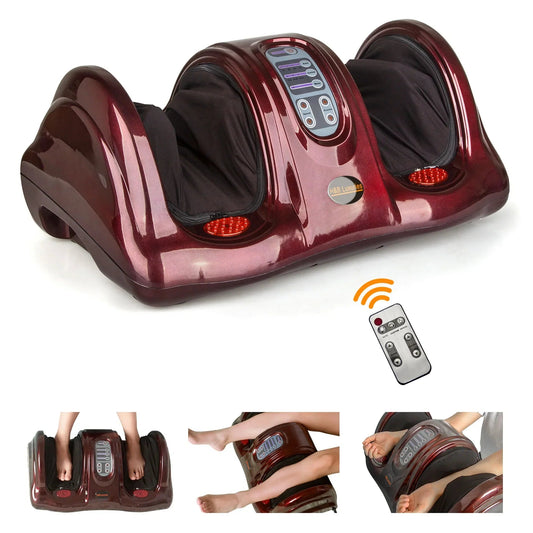 Electric Shiatsu Foot And Calf Massager - Red