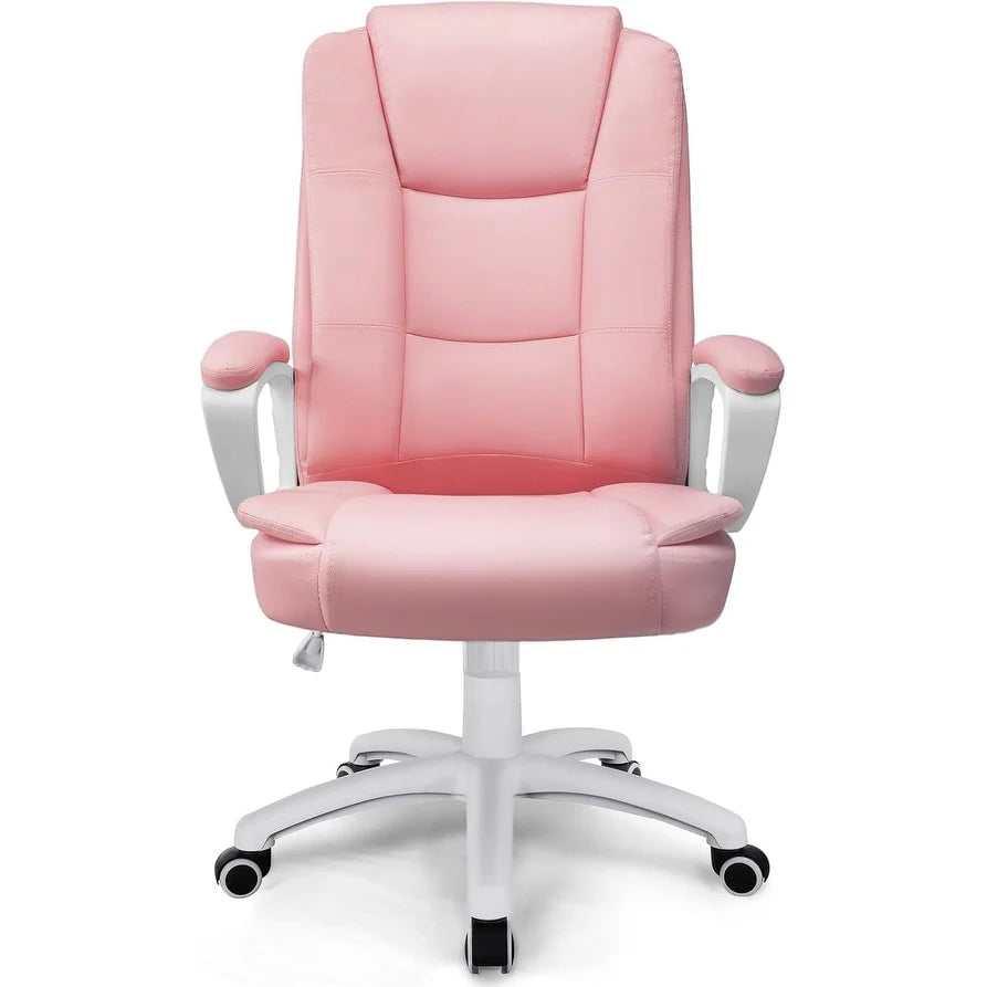 High-Back Ergonomic Leather Executive Office Chair, 400 lb Capacity