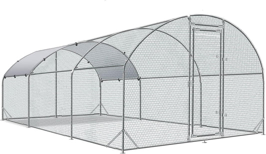 Betterhood Metal Chicken Coop With Cover, 9 ft W x 19 ft L x 6.5 ft H