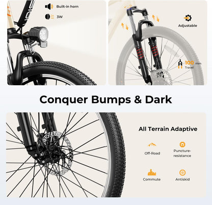 500W Electric Bike With 40-Mile Range And 20 MPH Top Speed - EB5