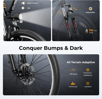 500W Electric Bike With 40-Mile Range And 20 MPH Top Speed - EB5