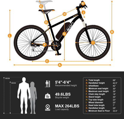 500W Electric Bike With 40-Mile Range And 20 MPH Top Speed - EB5