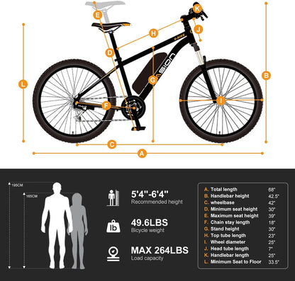 500W Electric Bike With 40-Mile Range And 20 MPH Top Speed - EB5