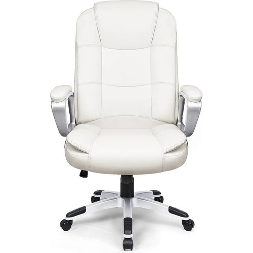 High-Back Ergonomic Leather Executive Office Chair, 400 lb Capacity