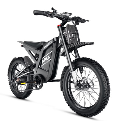 Arkveld Adult Electric Fat Tire Bike, 3000W, 40 MPH, 80 Miles, 25 inch, White - APEX1