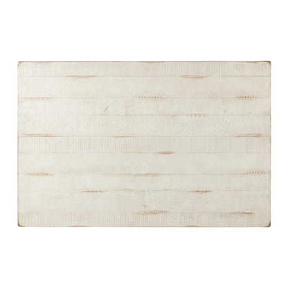 Bowery Hill Solid Wood Barn Door Coffee Table - Antique White